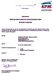 Ergebnis des Mystery Checks